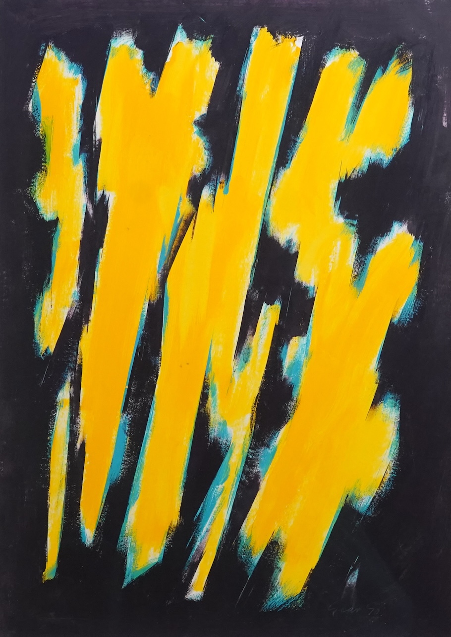 William Gear RA RBSA, (1915-1997), 'Yellow Vertical, 1970'